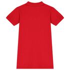 Girls Red Logo Polo Dress, 2, hi-res