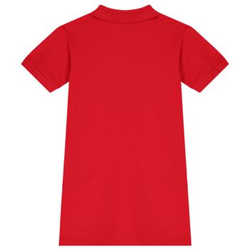 Girls Red Logo Polo Dress