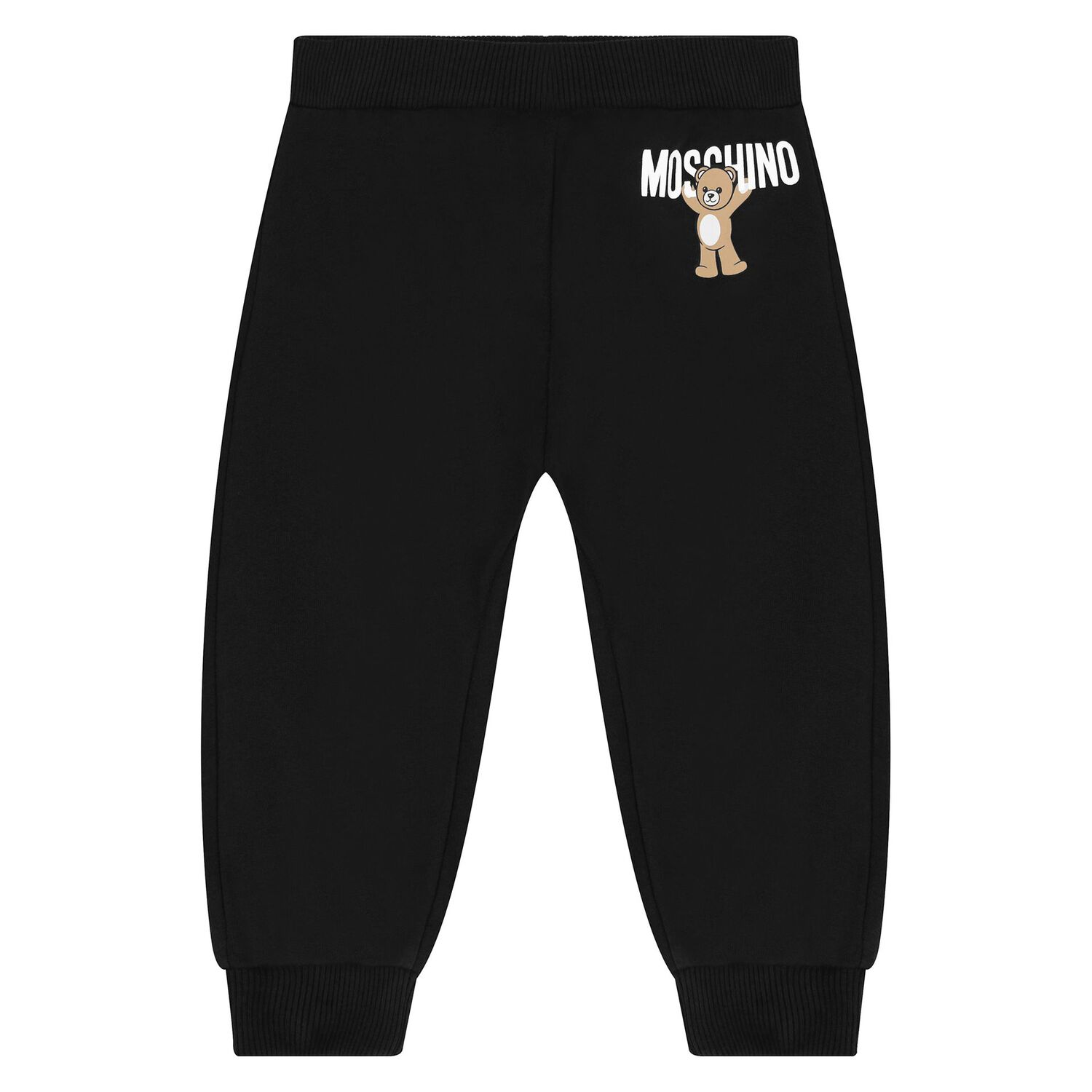 Younger Black Teddy Bear Logo Tracksuit, 4, hi-res