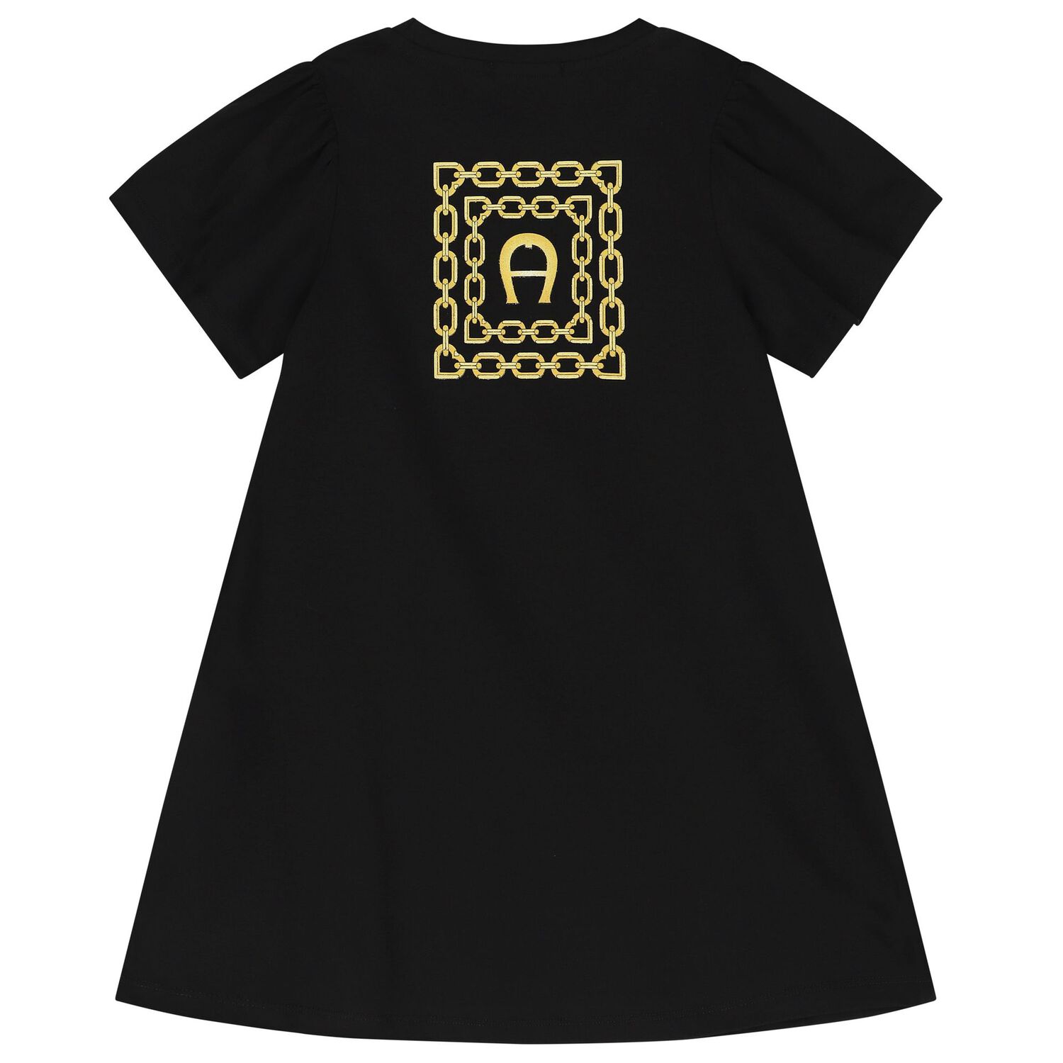 Girls Black Logo Heart Dress, 1, hi-res image number null