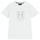 Boys White Logo T-Shirt, 1, hi-res