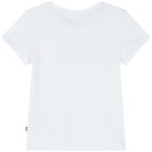 Girls White Logo T-Shirt, 2, hi-res
