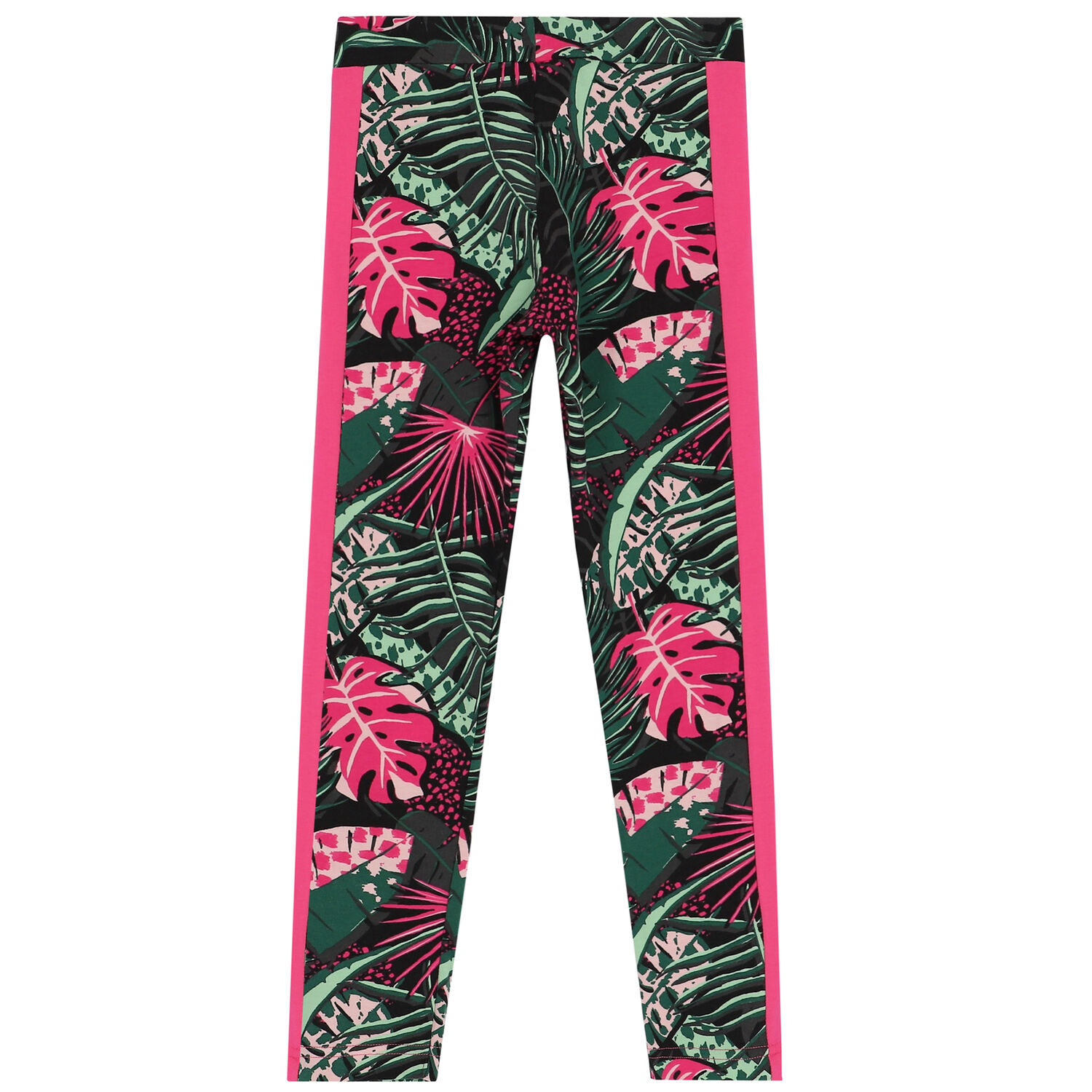 Girls Green, Black & Pink Leggings, 1, hi-res image number null