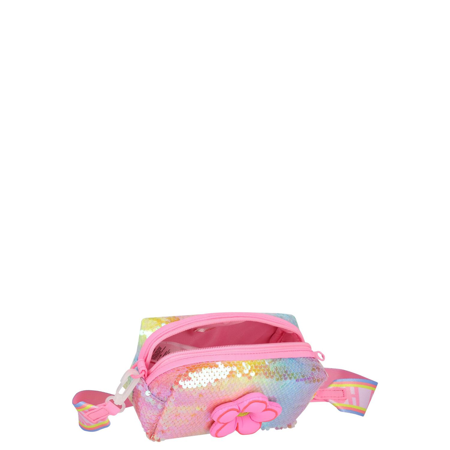 Girls Pink Flower Bag, 1, hi-res