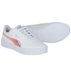 Girls White Carina Trainers, 1, hi-res
