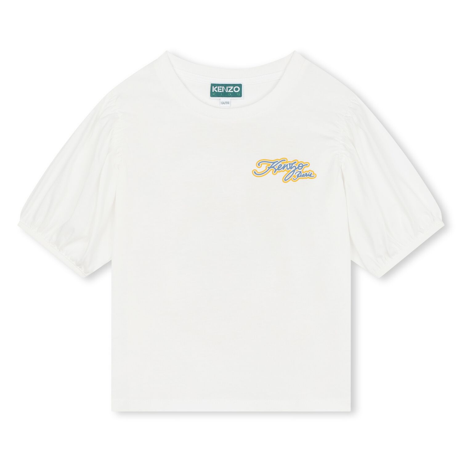 Girls Ivory Tiger Logo T-Shirt, 1, hi-res image number null