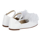 Girls White Embellished Ballerina Shoes, 1, hi-res