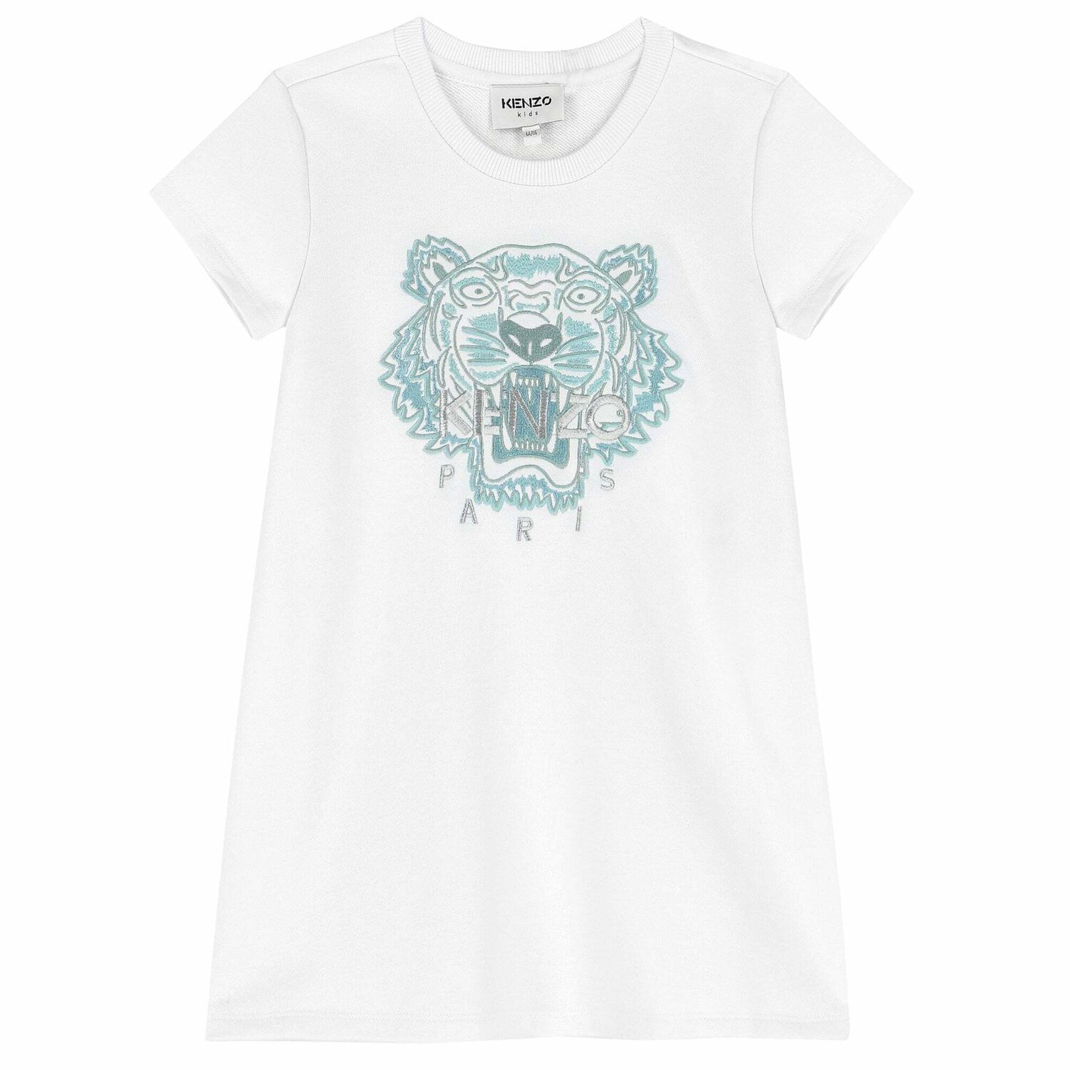 Girls White Tiger Dress, 1, hi-res image number null