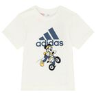 Ivory & Red Mickey Mouse Logo Shorts Set, 2, hi-res