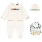 Ivory Logo Zig Zag Babygrow Gift Set, 1, hi-res