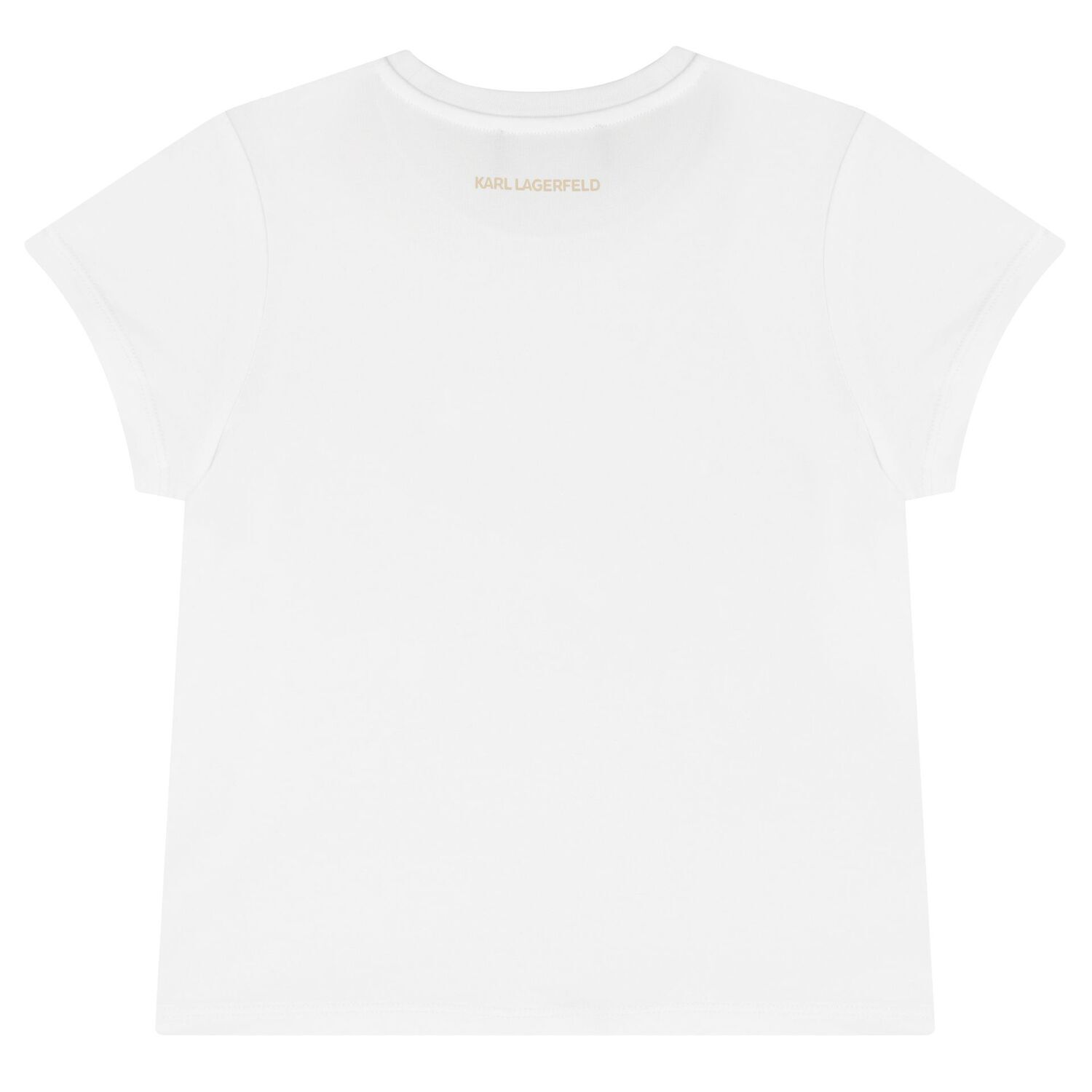 Girls White & Gold Logo T-Shirt, 1, hi-res image number null