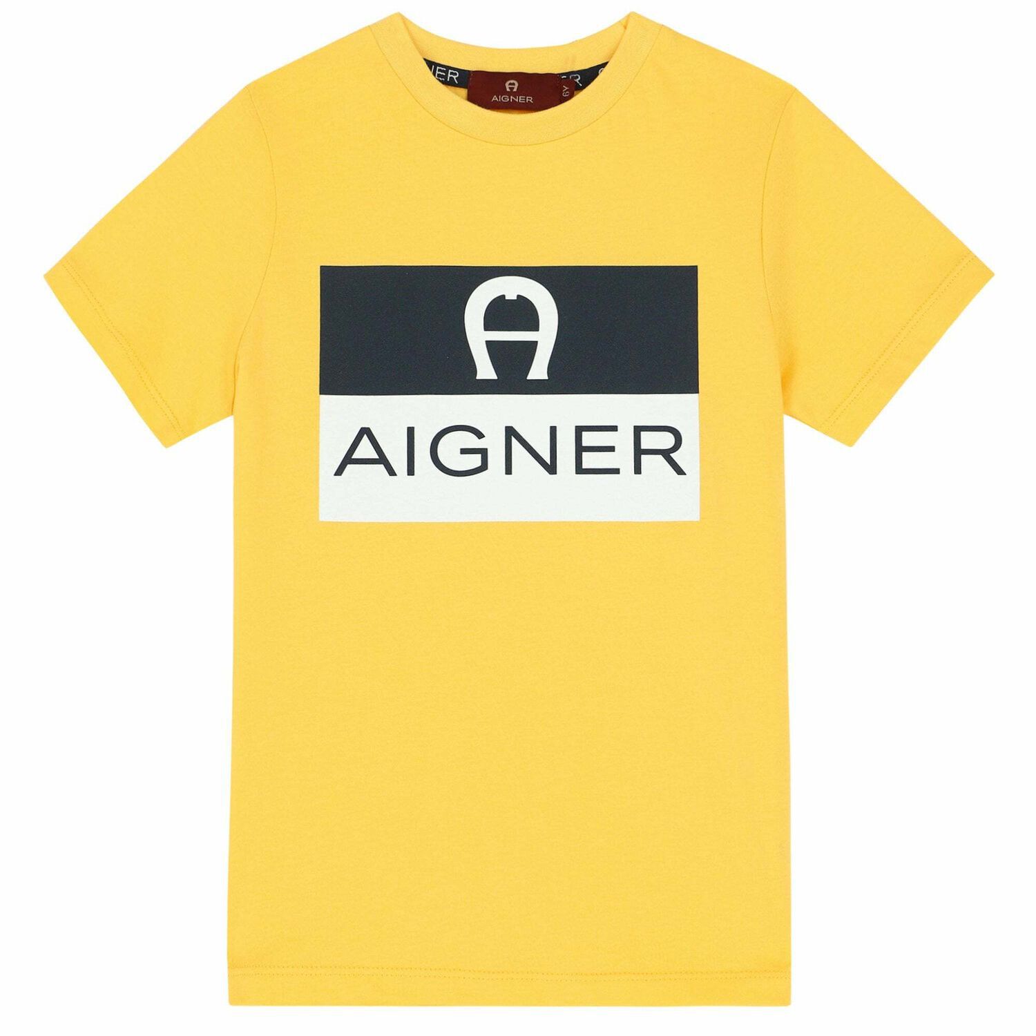 Boys Yellow Logo T-shirt, 1, hi-res