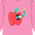 Younger Girls Pink Apple Long Sleeve Top, 1, hi-res