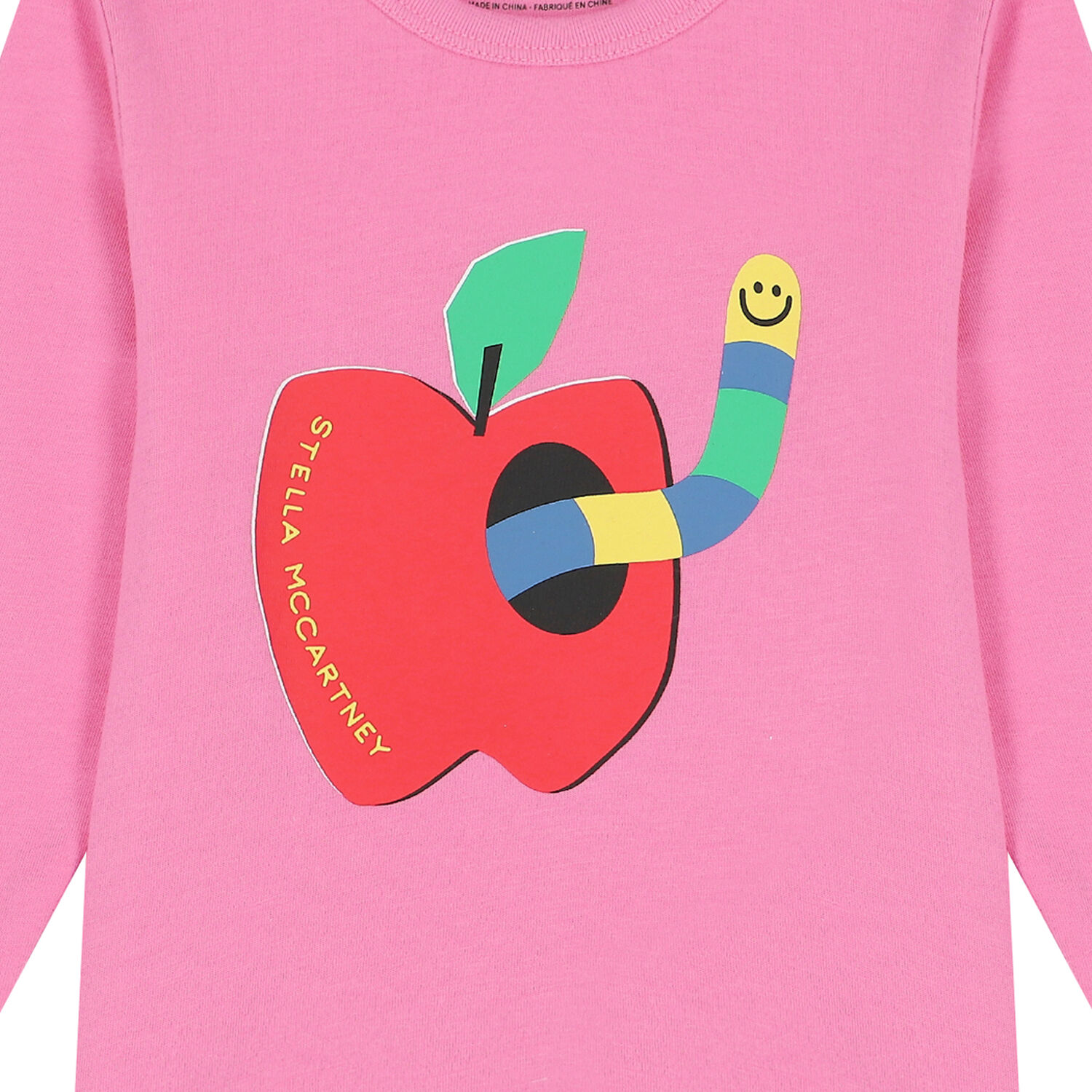 Younger Girls Pink Apple Long Sleeve Top, 1, hi-res image number null
