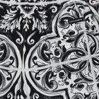 Boys Black & White Majolica Swim Shorts, 1, hi-res