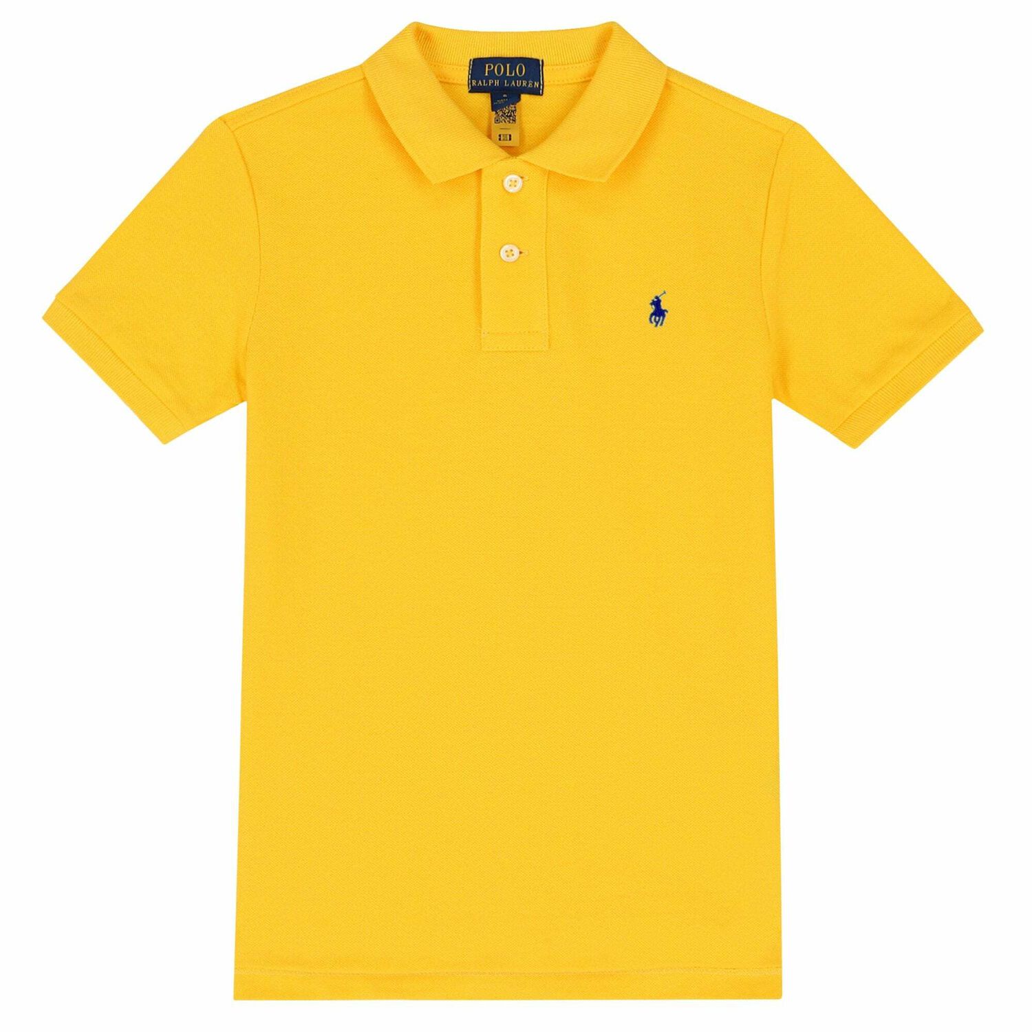 Boys Logo Yellow Polo Shirt, 1, hi-res