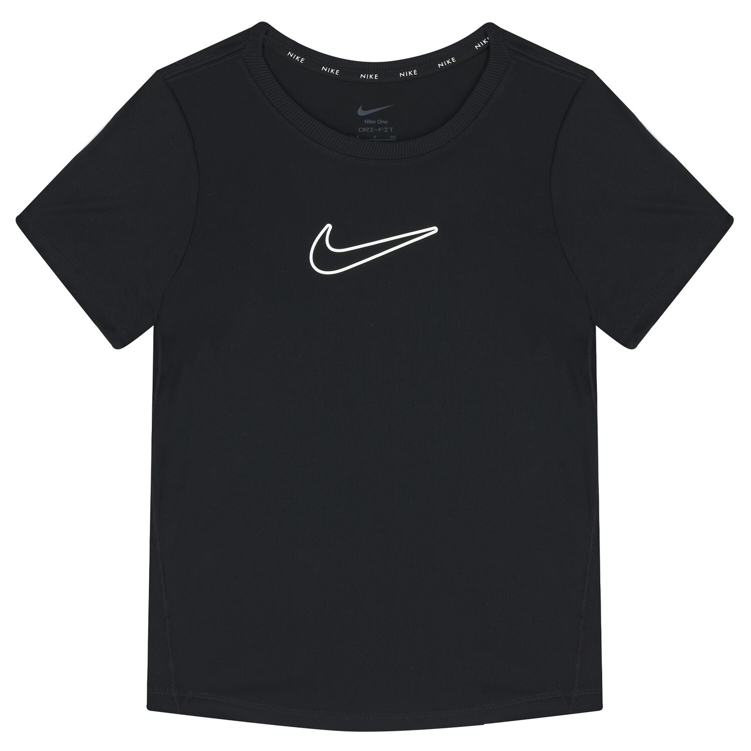 Girls Black Logo T-Shirt, 1, hi-res