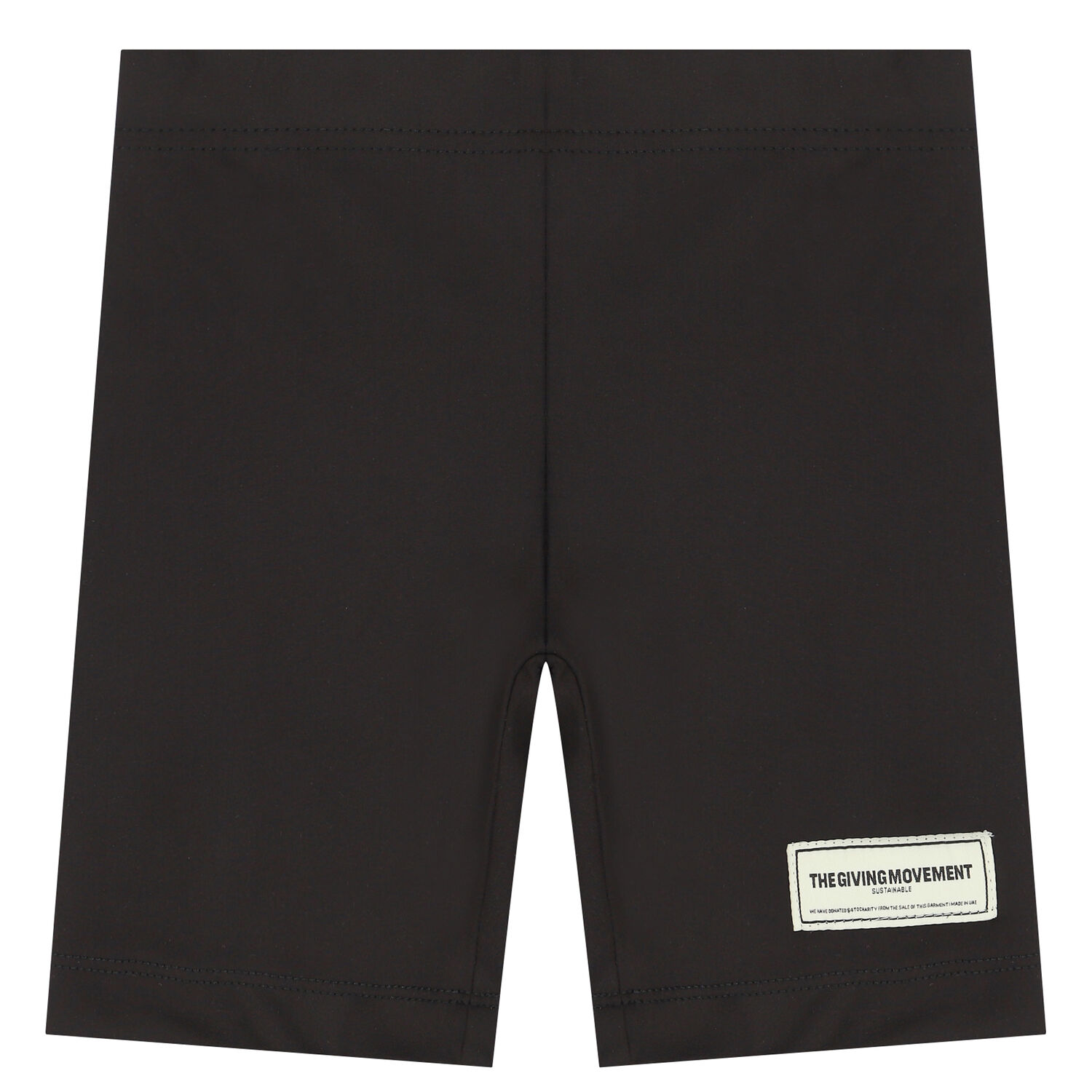 Black Logo Cycling Shorts, 1, hi-res