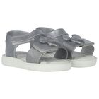 Younger Girls Ivory & Silver Disney Sandals, 2, hi-res