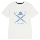 Boys White Logo T-Shirt, 1, hi-res