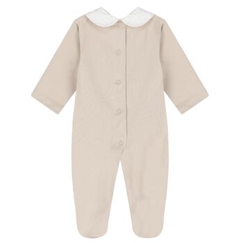 Beige Shirred Babygrow Gift Set