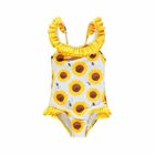 Girls Sunflower Swimsuit, 1, hi-res