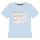 Boys Blue Logo T-Shirt, 3, hi-res