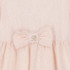 Girls Pink & Gold Bow Dress, 1, hi-res