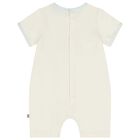 Baby Boys Ivory Teddy Bear Logo Romper, 2, hi-res