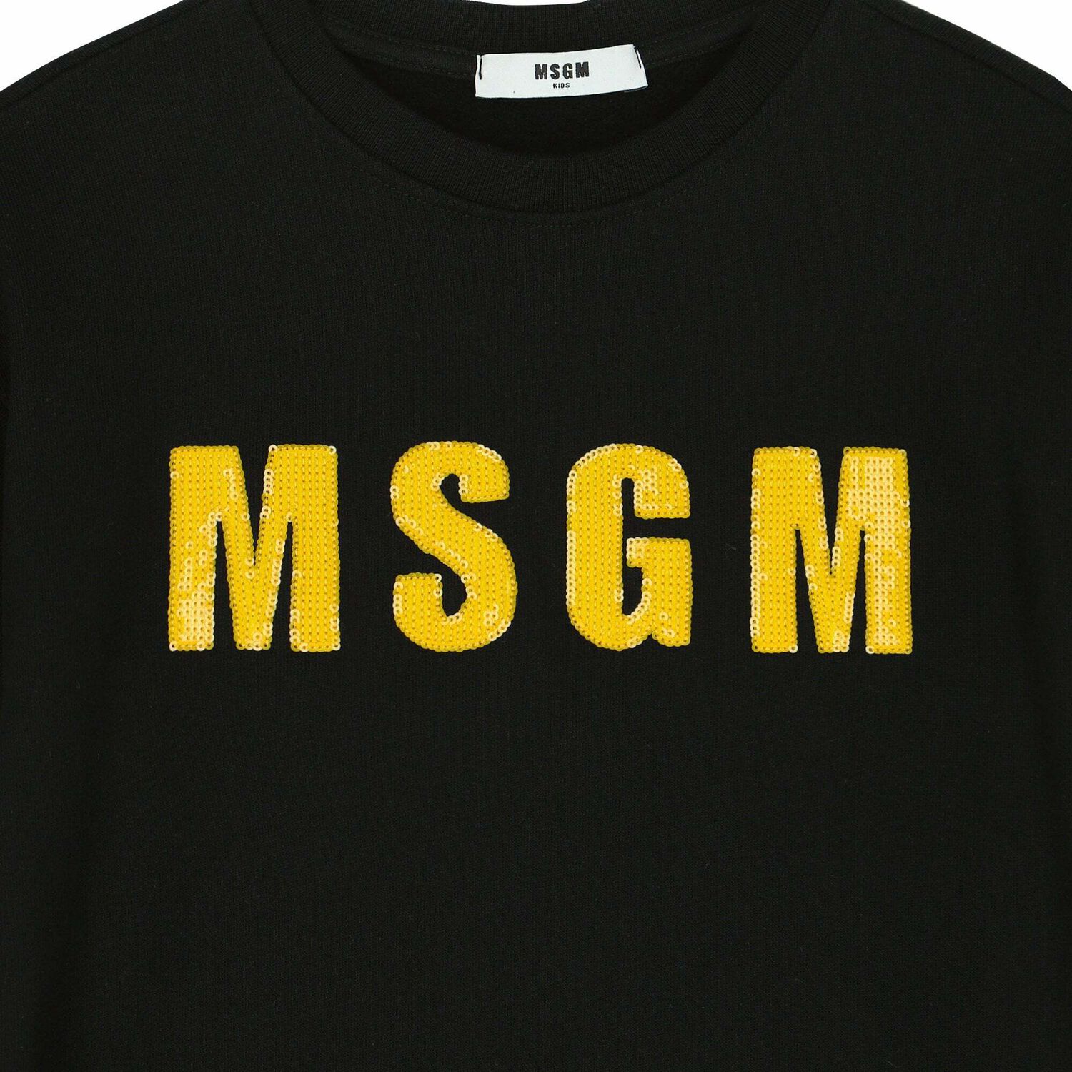 Girls Black Logo Sweatshirt Dress, 1, hi-res