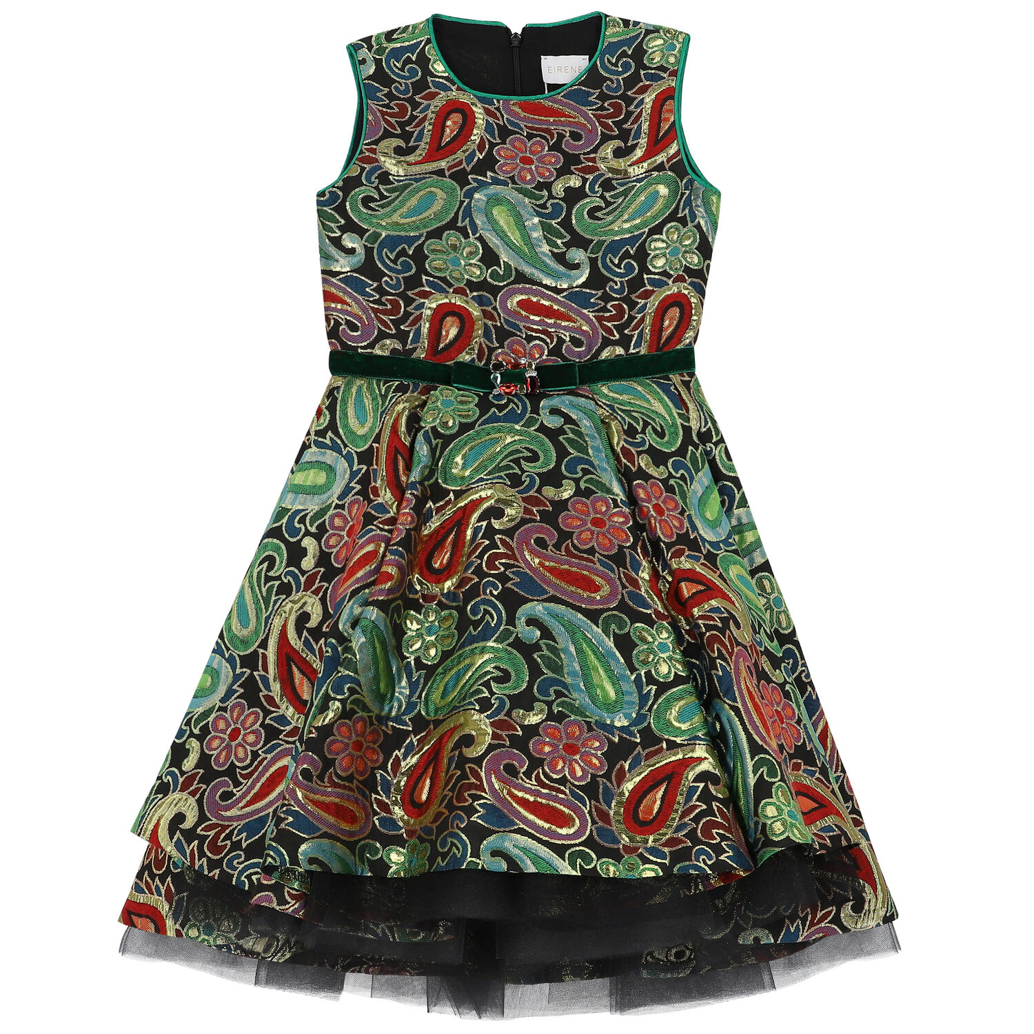 Girls Special Occasion Jacquard Dress, 1, hi-res