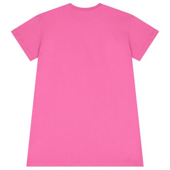 Girls Pink Logo Dress