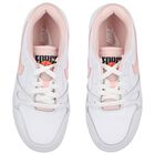 Girls White & Pink Full Force Low Trainers, 2, hi-res