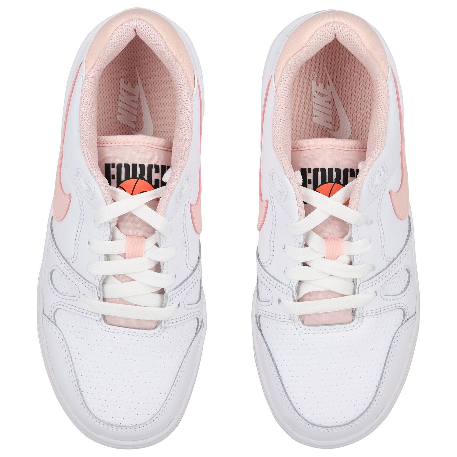Girls White & Pink Full Force Low Trainers, 2, hi-res