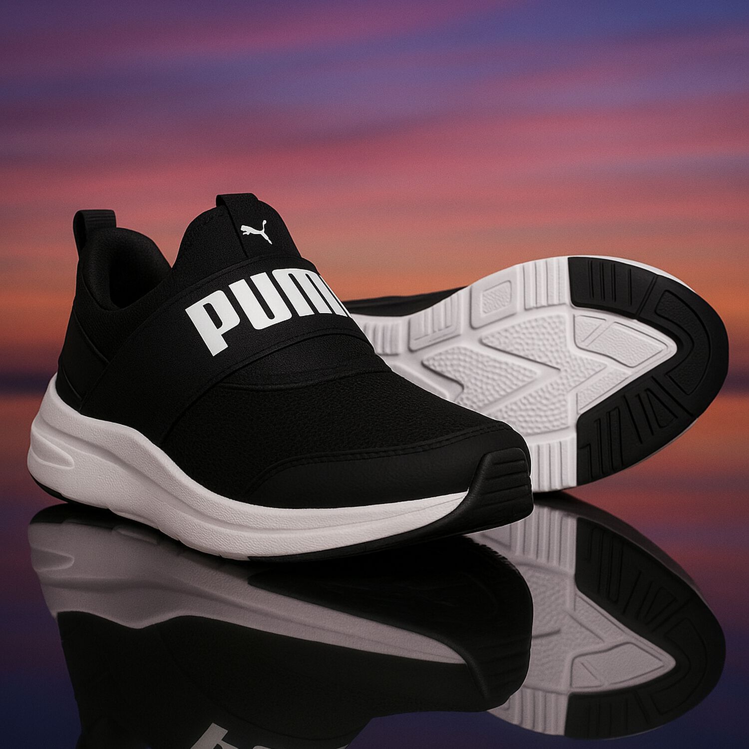 Black Softride Wired 2 Sliptech Trainers, 1, hi-res