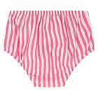 Baby Girls White & Pink Striped Dress Set, 1, hi-res