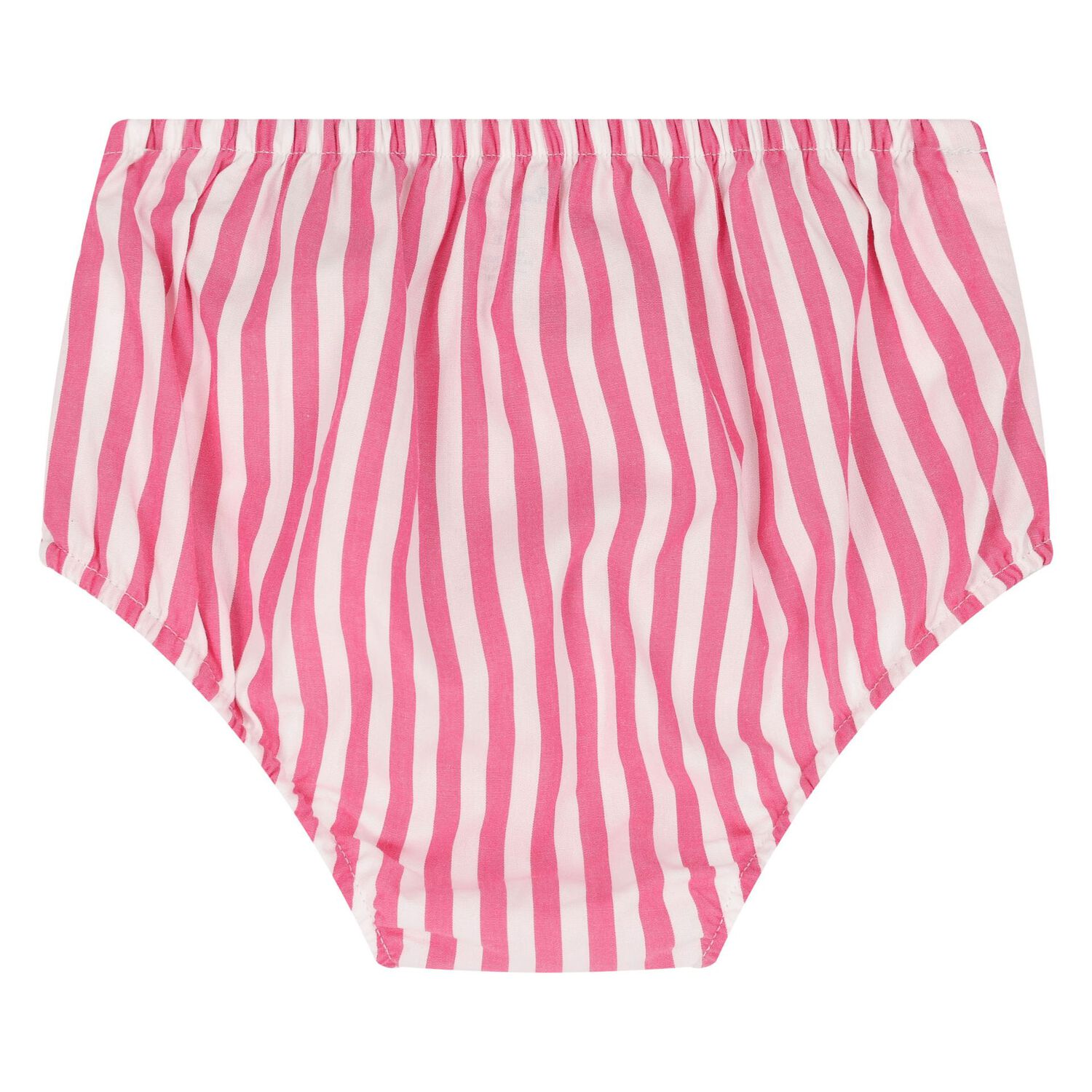 Baby Girls White & Pink Striped Dress Set, 1, hi-res