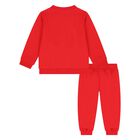 Younger Red Teddy Bear Logo Tracksuit, 3, hi-res
