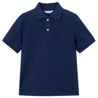 Boys Navy Blue Logo Polo Shirt, 6, hi-res