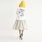 Girls Gold Logo Pleated Skirt, 1, hi-res
