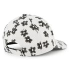 Girls White Flower Cap, 1, hi-res