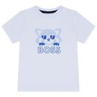 Baby Boys Blue & Navy Blue Logo Shorts Set, 2, hi-res