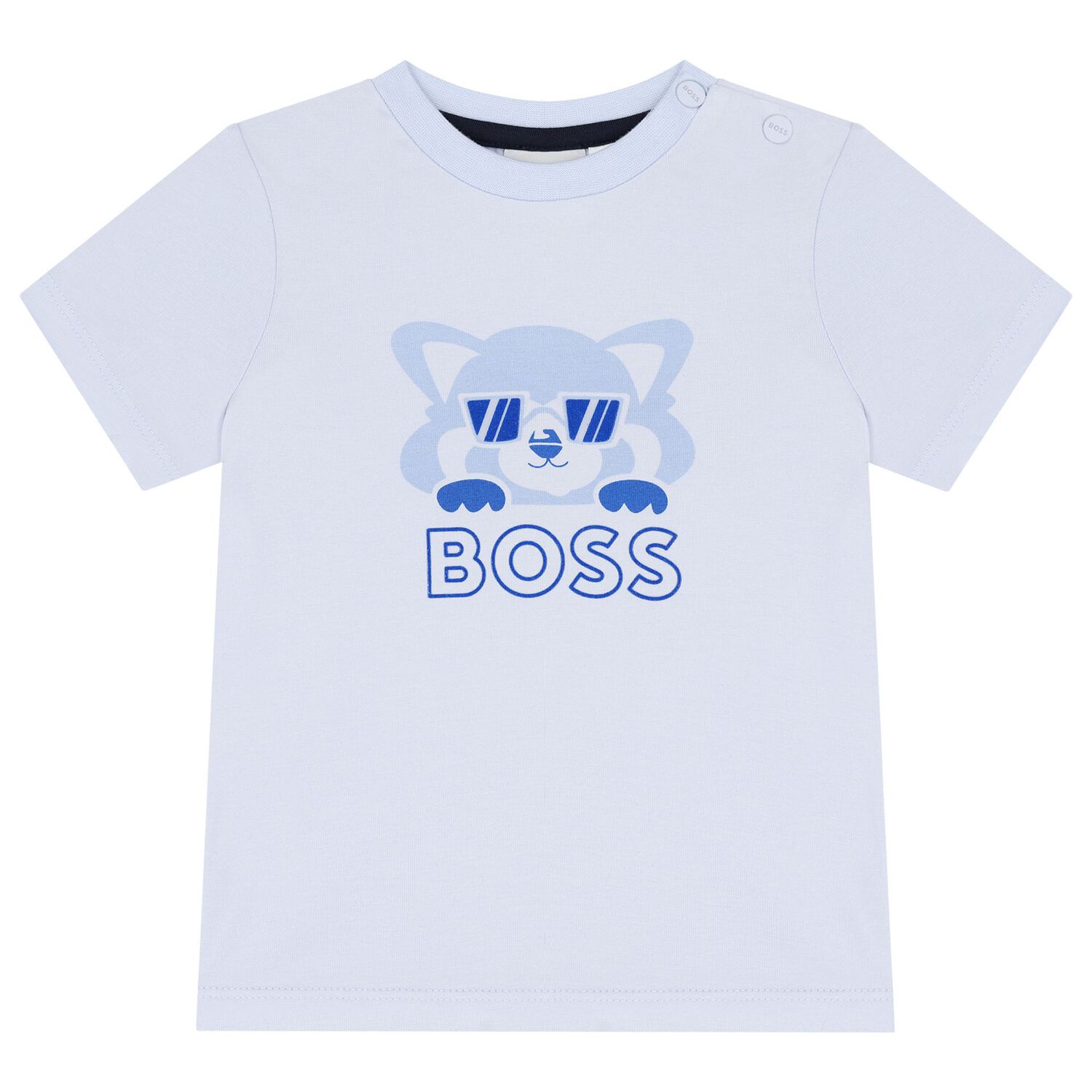 Baby Boys Blue & Navy Blue Logo Shorts Set, 2, hi-res