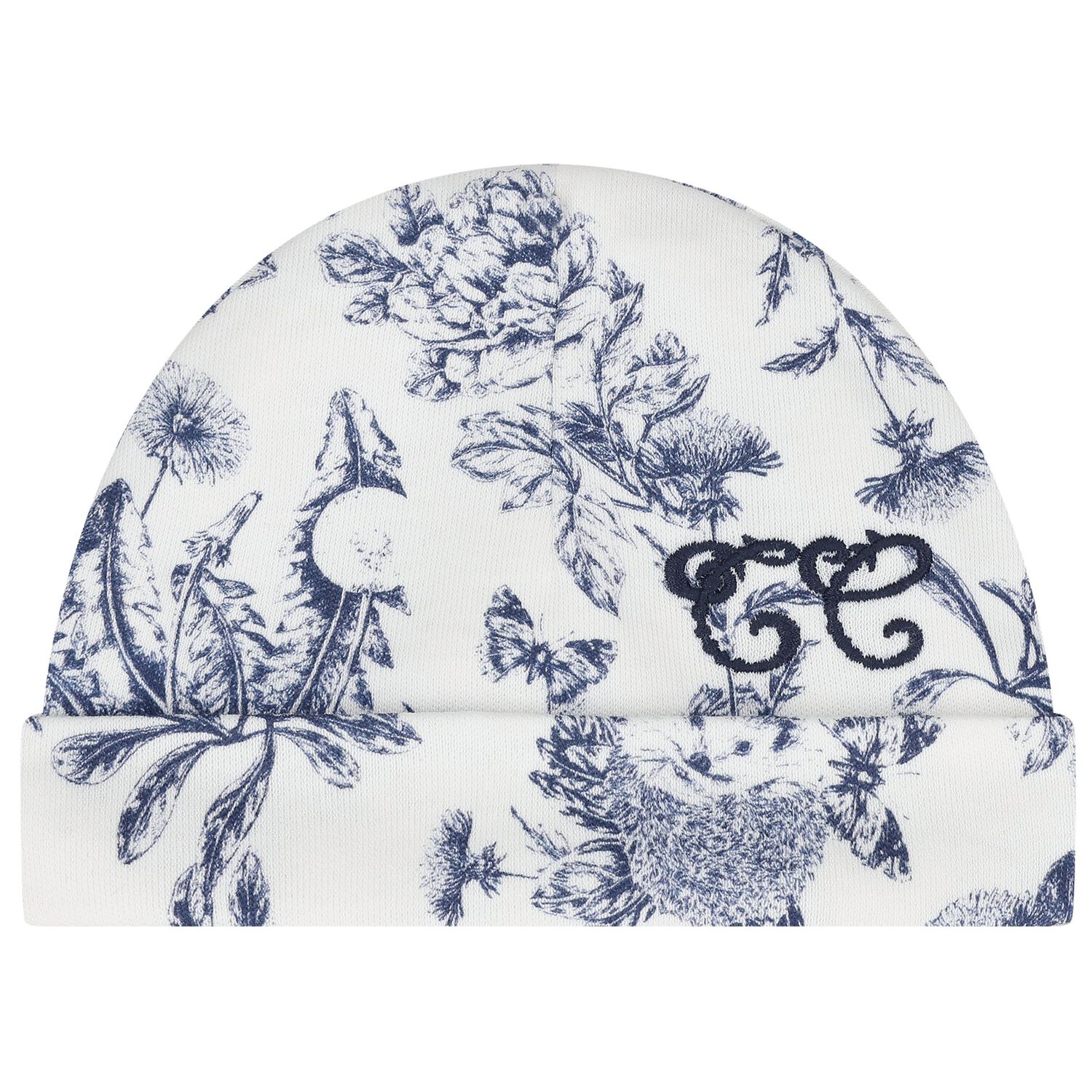Ivory & Navy Blue Toile De Jouy Babygrow Gift Set, 1, hi-res