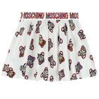 Girls White & Pink Teddy Bear Logo Skirt Set, 1, hi-res