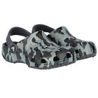 Black & Grey Classic Camo Clogs Sandals, 1, hi-res