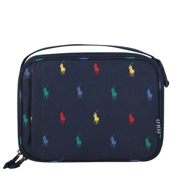 Boys Navy Blue Pony Logo Lunch Bag ( 23cm )