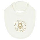 Ivory & Gold Logo Bib, 2, hi-res