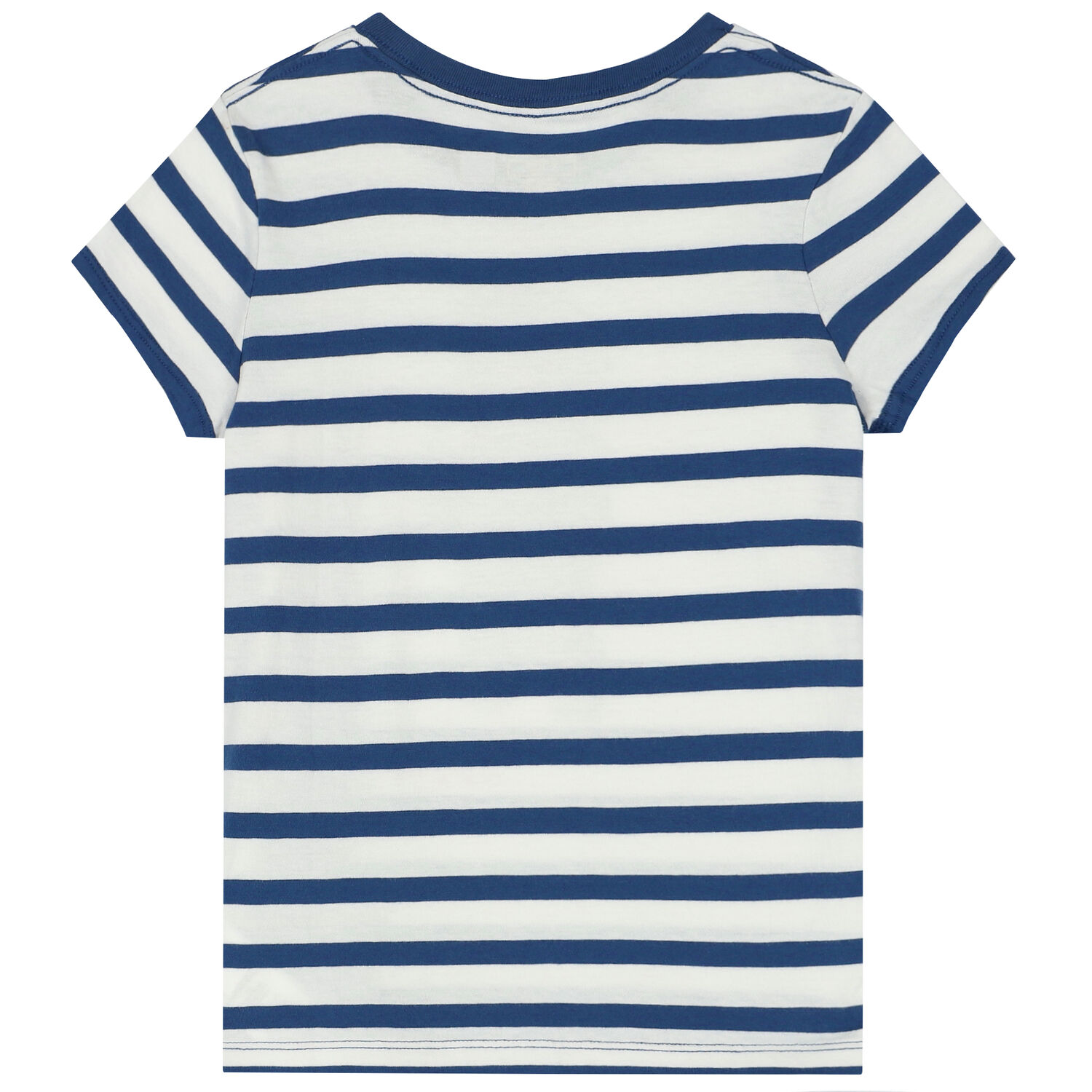 Girls Navy & White Striped Bear T-Shirt, 1, hi-res