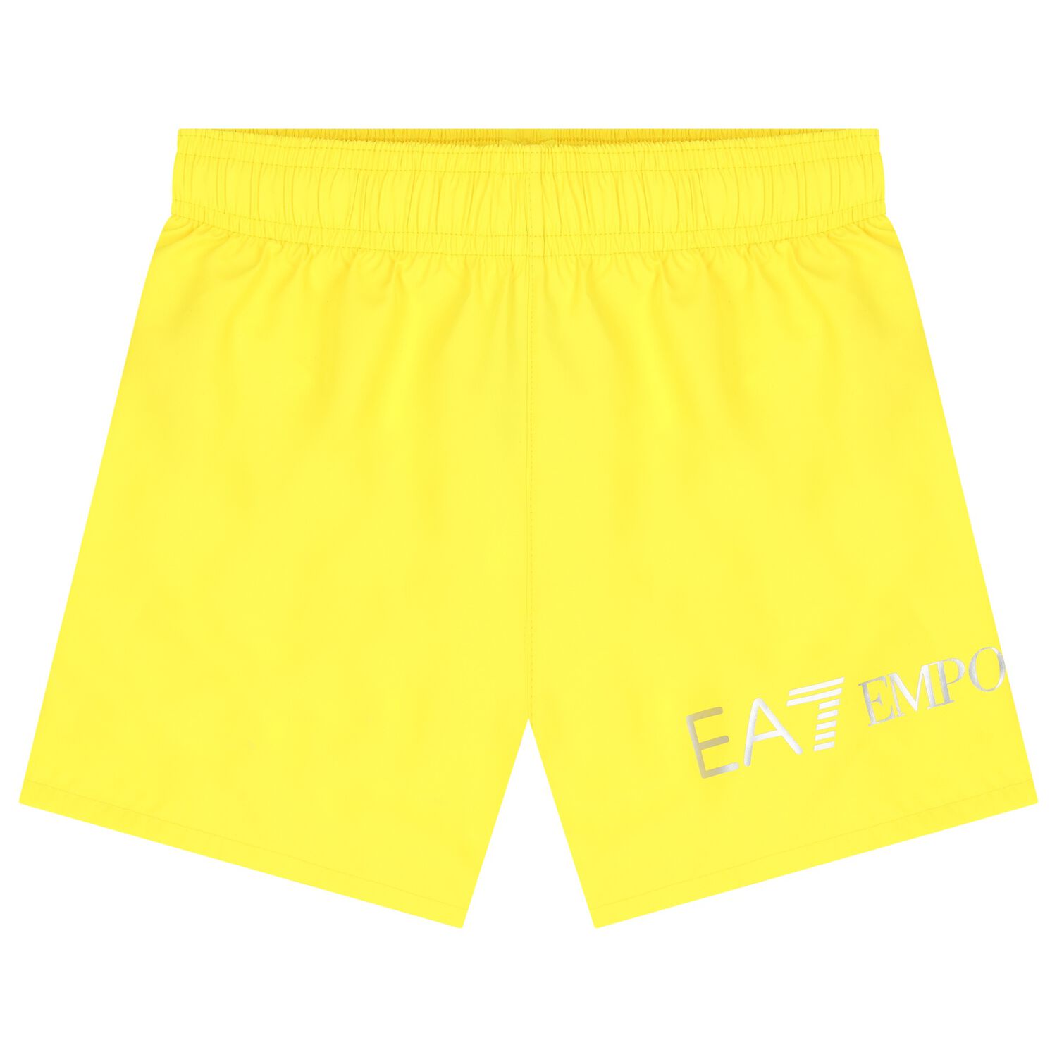 Boys Yellow Logo Swim Shorts, 1, hi-res
